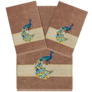 Linum Home Textiles 100% Turkish Cotton PENELOPE Embellished Towel Set - 1 of 4