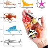 46-Pack Mini Ocean Animal Toys, Assorted Vinyl Plastic Sea Creature Figures for Kids Party Favors and Educational Play - 2 of 4