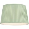 Springcrest Mapo 14" Top x 17" Bottom x 11" High x 11" Slant Lamp Shade Replacement Large Celadon Green Drum Traditional Fabric Washer Harp Finial - 3 of 4