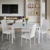 FDW Dining Table Set Glass for Small Spaces Kitchen Table and Chairs for 4 Table with Chairs Home Furniture Rectangular Modern - 2 of 4