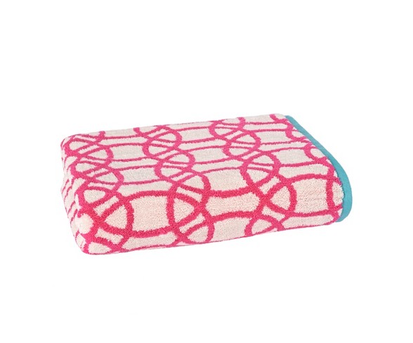 Lace Bath Towel Cream/Pink - Scion