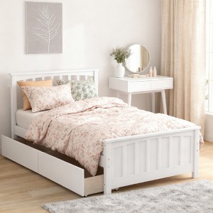 Luxystar Twin size Platform Bed with 2 Drawers for Bedroom and Guest Room - 1 of 4