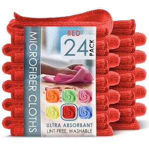 Hearth & Harbor Microfiber Cleaning Cloth, Reusable Microfiber Towel, Lint Free Washcloths - 1 of 4