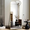 56x21 Inch Full Length Mirror for Bedroom Living Room Cloakroom Aluminum Frame Gold Arched Top Sturdy Freestanding Wall Mountable - 2 of 4