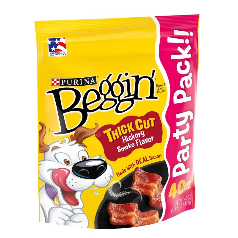 Beggin&#39; Strips Thick Cut Hickory Bacon, Pork &#38; Beef Chewy Dog Treats - 40oz, 5 of 9