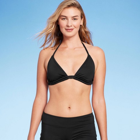 Kona Sol Black Faux Wrap Bikini Top Size Small New NWT $20 – Shop