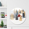 Christmas Chalet I Circular Wood Dècor - 2 of 2