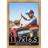PosterPalooza | 11.7x16.5 Thin Bamboo Picture Frame, UV Acrylic, 2 Finishes - Gold and Brown - 2 of 4