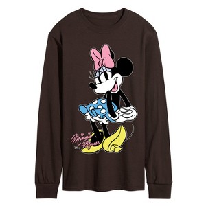 Men's - Disney - Minnie Mouse Pose- Men's Long Sleeve Graphic T-Shirt Long Sleeve Graphic T-Shirt - 1 of 2