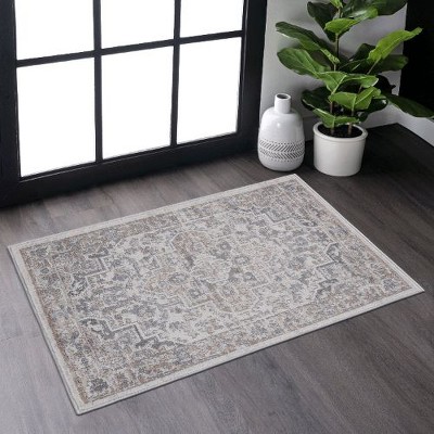 Kumasinova Trendy Stain-Resistant Area Rug – Non-Shedding Living Room Rug, Medallion Rugs for Living Room, Kid & Pet-Friendly, Boho Washable Rugs