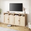 Whizmax Sideboard Buffet Storage Cabinet, Rattan Kitchen Cabinet with 2 Doors/Shelf, Accent Modern Coffee Bar Furniture for Home Decor - 2 of 4