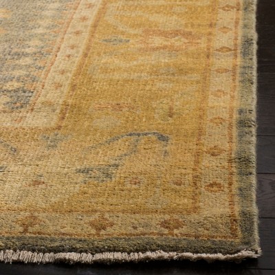 Elegant Oushak Hand-Knotted Wool Rug in Gray - 6' x 9'