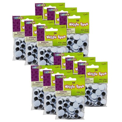 Charles Leonard Wiggle Eyes, Jumbo Round, Assorted Sizes, Black, 100 Pieces  : Target