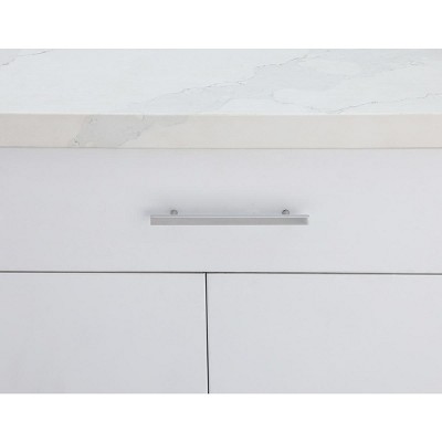 Brushed Nickel 8.8" Modern Bar Pull with Mounting Hardware