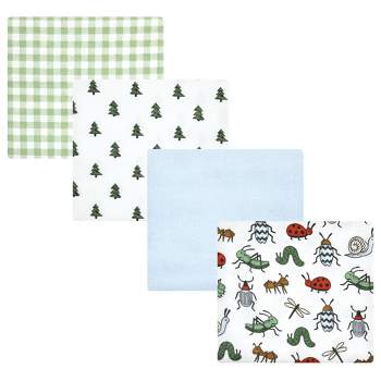 Hudson Baby Infant Boy Cotton Flannel Receiving Blankets, Bugs, One Size