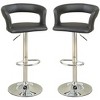 NicBex Dining Chairs Set of 2 Bar stool Upholstered Chair Adjustable Swivel Chair for Home Bar and Kitchen Island with Back - 4 of 4