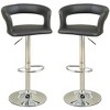 NicBex Dining Chairs Set of 2 Bar stool Upholstered Chair Adjustable Swivel Chair for Home Bar and Kitchen Island with Back - image 4 of 4