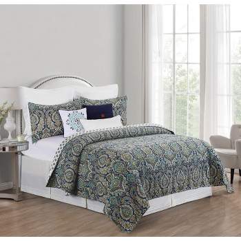 C&F Home Kingstown Damask Cotton Quilt Set  - Reversible and Machine Washable