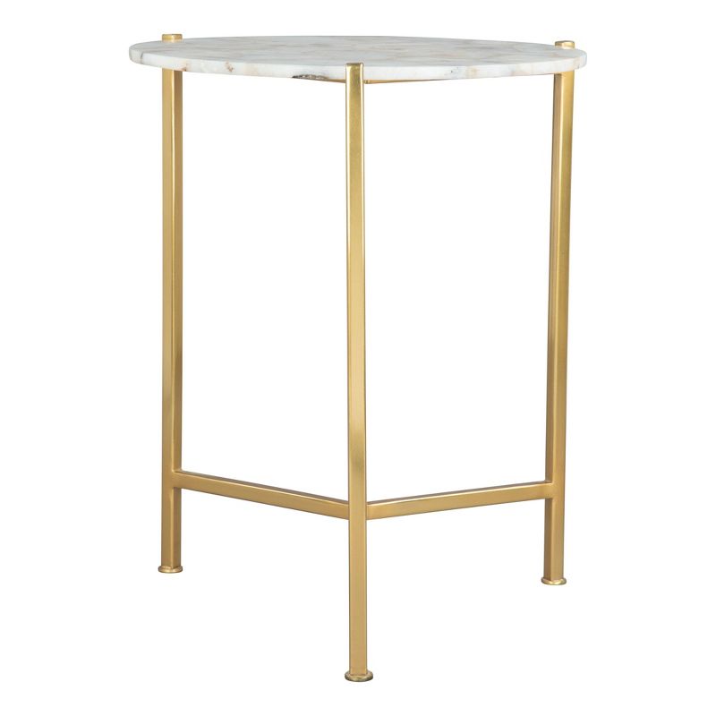 Heron Side Table White/Gold - ZM Home, 3 of 12
