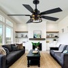 Bella Depot 52" Black Industrial Caged Ceiling Fan with Light - 4 of 4