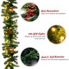 TopComfy Decorative Holiday Scene Props Christmas Garland with Red Berries Festive Greenery Decor for Home Holiday, Green, 14.04"*4.98"*4.98" - 3 of 4