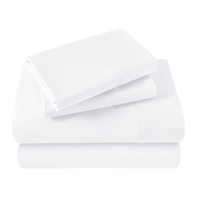 Premium Cotton 400 Thread Count Solid Deep Pocket Sheet Set by Blue Nile Mills