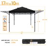 Topeakmart 10x17ft Pop-up Gazebo Canopy with Double Awnings - 3 of 4