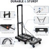 MaseiKar Folding Hand Truck, 500LB Heavy Duty Luggage Cart, Utility Dolly Platform Cart for Luggage, Travel, Moving, Shopping, Office Use - 3 of 4