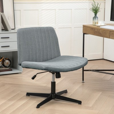 NicBex Adjustable Home Office Chair Modern Armless Computer Chair Vanity Chair with Metal Frame and Low-Back for Office, Study, Living Room