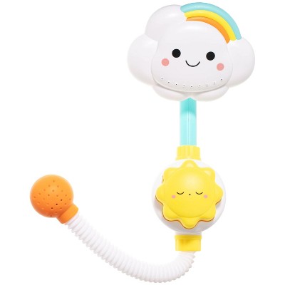 Baby Bath Toy Shower Head, Manual Bathtub Shower Sprayer for Toddlers, Interactive Cloud Design Baby Bath Toy