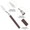 Unique Bargains Stainless Steel Wood Handle Flexible Polished Painting Mixing Scraper 4 Pcs - 4 of 4