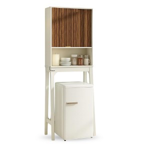 Skyzoo Over-the-Fridge Storage Cabinet, Space-Saving Kitchen Organizer for Refrigerator Top, White - 1 of 4