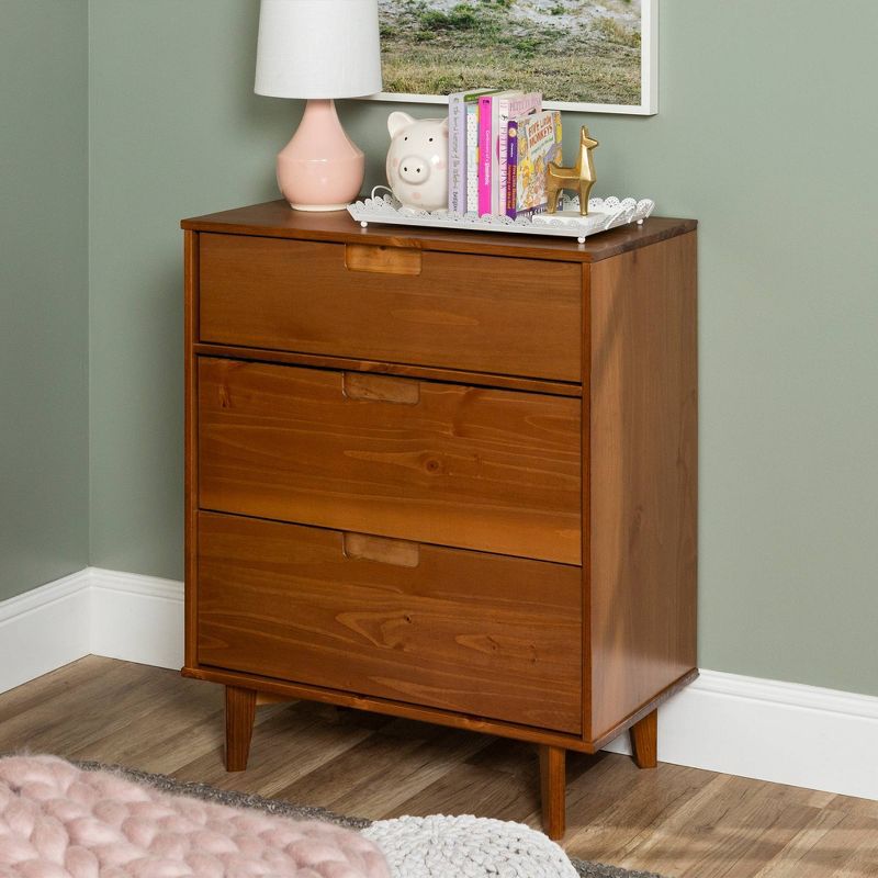 Mid-Century Modern Wood 3 Drawer Dresser - Saracina Home, 3 of 13