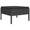 vidaXL Garden Furniture Set Black PE Rattan, Powder-Coated Steel - 4 of 4