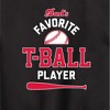 Boys' - Instant Message - Dad's Favorite T-Ball Player Graphic Long Sleeve Fleece Sweatshirt - 2 of 4