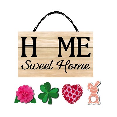 Evergreen Spring Interchangable Home Sweet Home Door Decor