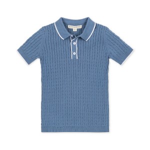 Hope & Henry Boys' Organic Short Sleeve Sweater Polo, Kids - 1 of 4