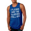 Mens I Flexed and the Sleeves Fell Off Tank Top Funny Sleeveless Gym Workout Shirt - Crazy Dog Men's Tank Top - 2 of 4