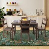 Acekool Washable 8x10 Floral Area Rug - Non-Slip, Soft & Machine Washable for Living Room, Bedroom, Green - 3 of 4