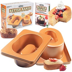 SCS Direct Cook's Choice Better Baker Edible Food Bowl Maker - Bake Extra Large Dessert, Dinner Bowls, Appetizers or Muffins - Recipe Book Included - 1 of 1