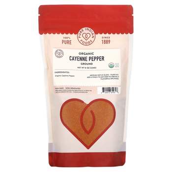 Pure Indian Foods Organic Ground Cayenne Pepper, 8 oz (226 g)