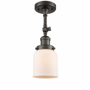 Bell - 1 Light Semi-Flush Mount In Industrial Style-13.5 Inches Tall and 5 Inches Wide - 1 of 1
