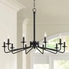 Franklin Iron Works Manfred Black Metal Chandelier 36" Wide Modern Industrial 10-Light Fixture for Dining Room House Foyer Kitchen Island Entryway - 2 of 4