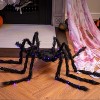 Joyfy Halloween 5FT LED Light-up Spider, Black Hairy Spider Outdoor Decor, Large Spiders for Halloween Decoration Outdoor Yard Lawn Garden Party Prop - 4 of 4