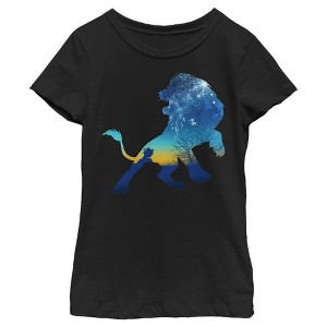 Girl's Lion King Simba Sky Silhouette T-Shirt - 1 of 4