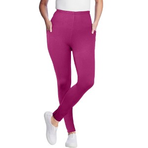 Woman Within Plus Size Pocket Legging - 1 of 4
