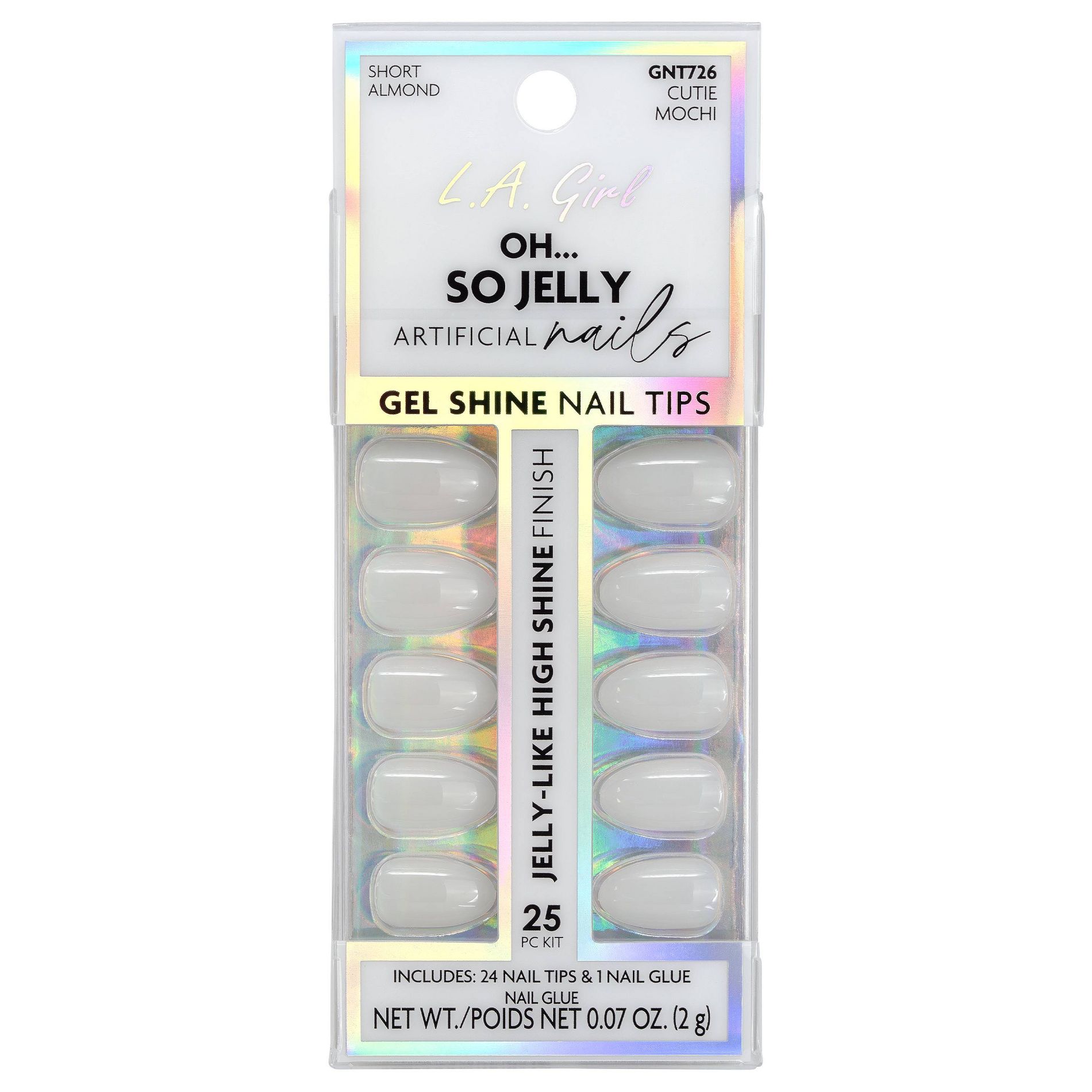 L.A. Girl Oh So Jelly Artificial Fake Nails - 25ct