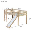NicBex Twin Size Low Loft Bed with Slide & Ladder,Fun Kids Bunk Bed with Safety Rails & Rubber Wood Twin Loft Bed for Kids,Teens - 3 of 4