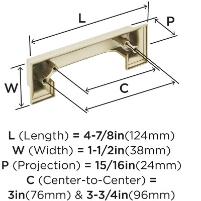 Golden Champagne Steel Traditional Cabinet Cup Pull with Mounting Hardware