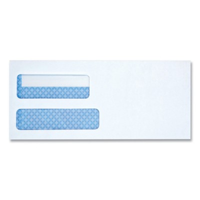 Universal Double Window Business Envelope #10 Square Flap Gummed 4.13 X ...